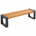 Banc 150 x 40 x 45 cm en bois et métal noir style industriel