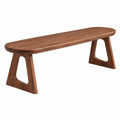 Banc 140 x 35 x 45 cm en bois marron noyer style contemporain pour salle à manger